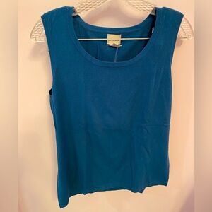 Chico’s Blue Tank.  Rayon/Nylon.  Blue.  Size 3 (Chico’s sizing)